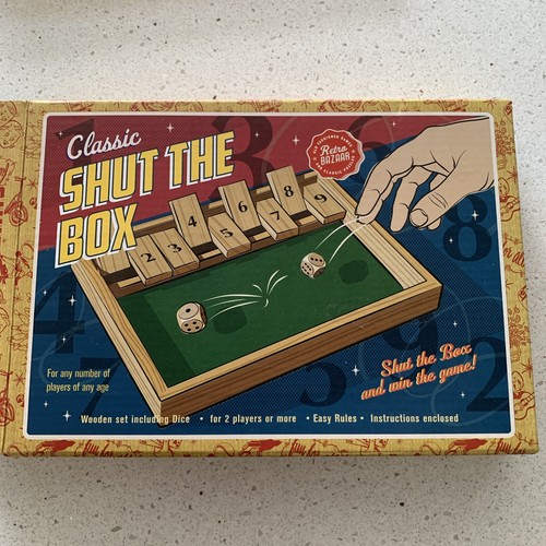 Shut the box wooden dice - shut,