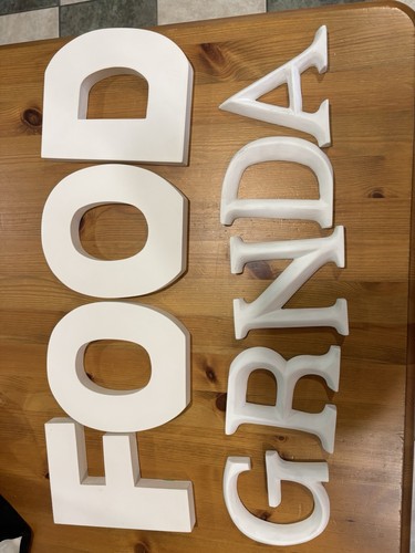 Mix wooden white letters - of,