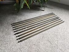 Antique Brass Stair Rods No Clips x9 Vintage Victorian Gothic 27"L