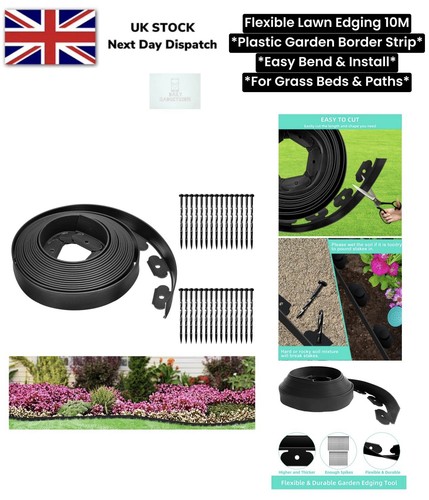 Flexible lawn edging 10m - lawn,