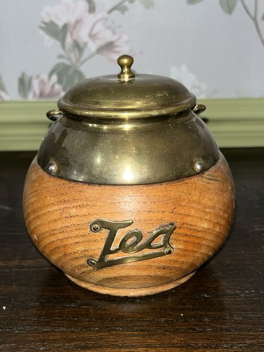 Vintage wooden brass - wooden,