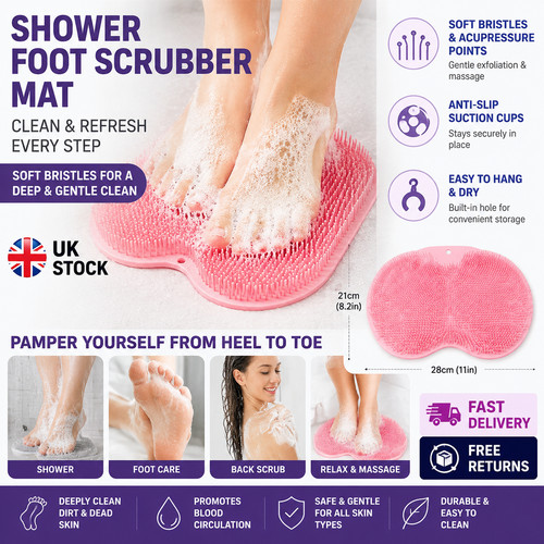 Foot scrubber for - for, shower
