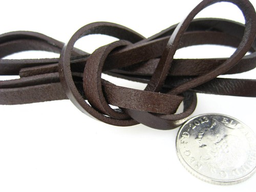 5mm brown flat leather - brown,