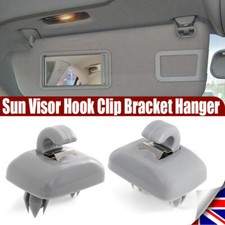 2x Auto Sun Visor Clip Hook Bracket Hanger For Audi A3 A4 A5 Q3 Q5 S4 S5 TT Grey