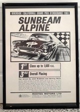 Framed original Classic Car Ad