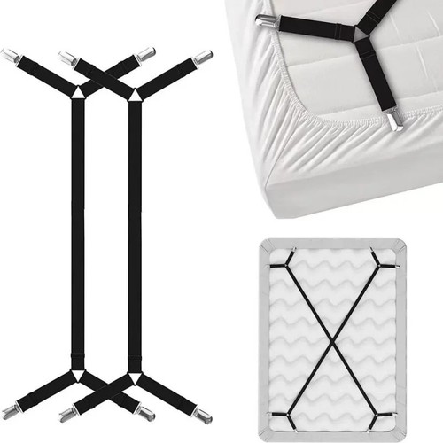 Adjustable bed sheet - sheet, straps