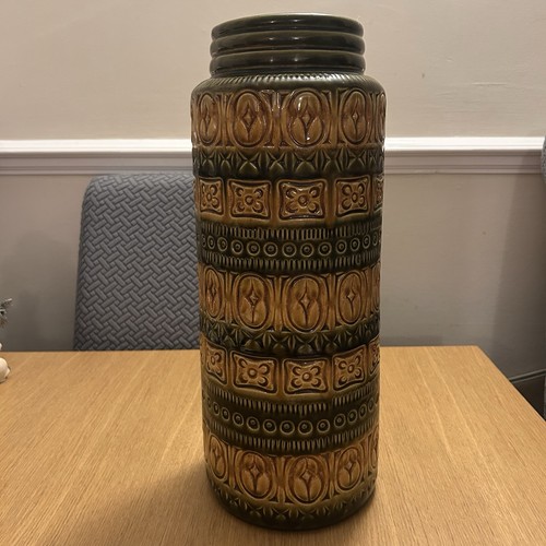 West german pottery vase - german,