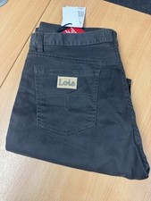 Lois Jeans Chinos 36 X 34 Grey Charcoal 