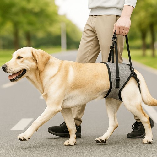 Senior dog lifting - dog, leg