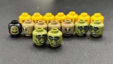 16 x New LEGO Minifigure Head: 3626pb1411, 3626pb2408, 3626pb2627, 3626pb3182