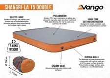 VANGO SHANGRI-LA II 15 DOUBLE SELF INFLATING MATTRESS