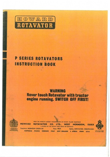 Howard rotavator series - howard, p