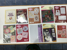 Collection of 10 Pergamano etc parchment craft kits, patterns, paper, books