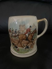 John Peel Vintage Tankard English Fox Hunting Scene With Working Music