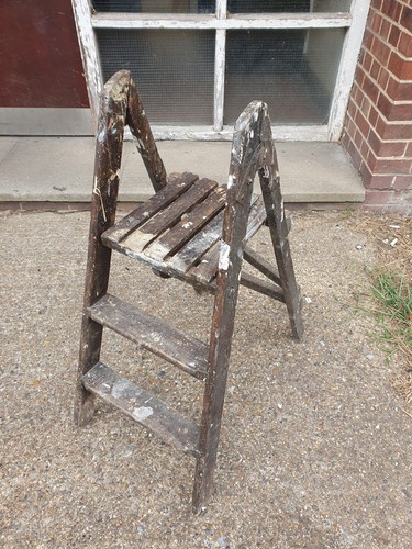 Vintage wooden step - wooden, 2