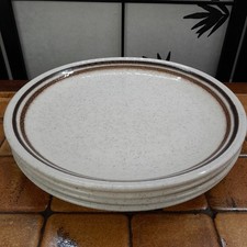 4 x Vintage Biltons Ironstone Tableware Retro Beige Dinner Plates 24.6cm