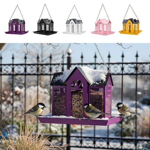 Metal hanging bird seed - metal, feeder