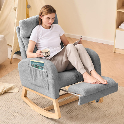 Nursery rocking chair footrest - rocking,