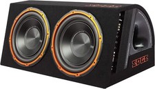 NEW EDGE 12" 1800W Twin Active Bass Subwoofer Amplified & Enclosure EDB12TA-E0