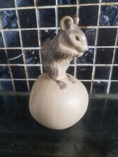 Poole Pottery Mouse Apple ceramic figurine 11cm lifesize fruit England VTG