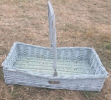 Vintage Laura Ashley Garden Large Blue Willow  Gardening Trug/ Basket 47cm