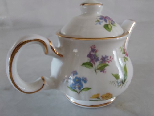 Sadler miniature floral - miniature, teapot