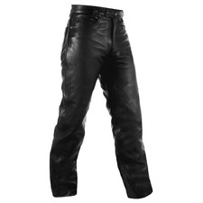 Biker Jeans Trousers Cruiser leather Motorbike Motorcycle Pants Black 32