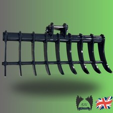 Excavator digger root rake