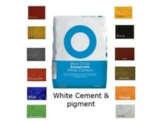 Blue circle white Snowcrete