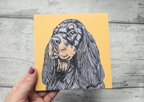 Gordon setter greetings card - gordon,