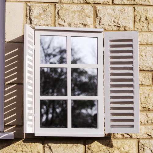 White shutter window garden - window,