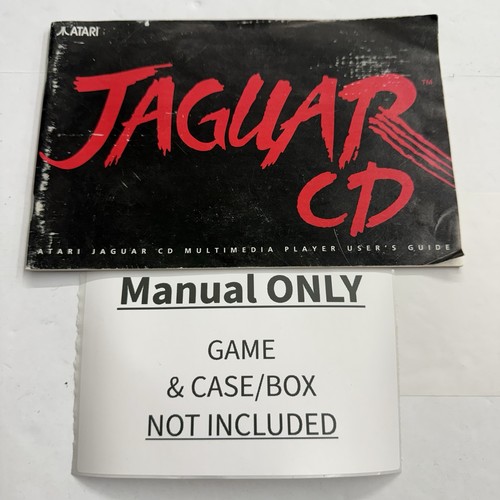 Manual only atari jaguar cd - only,