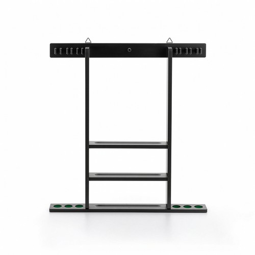 Pool cue rack with - rack, accessory
