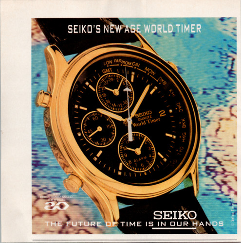 Seiko world timer quartz watch - world,