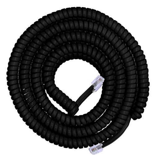 Coiled telephone handset - handset, cord