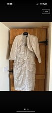 Ian Stuart Ladies Mother Of The Bride Outfit Size 14 Champagne Embellished