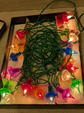 Vintage Christmas tree lights Pifco 20 jewel lights retro kitsch (1)