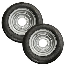 2 x 195/60R12C 104/102N Trailer Tyre 5 Stud 6.5" PCD Rim to suit Ifor Williams