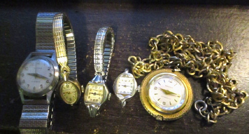 Five vintage manual wind - vintage,