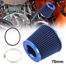1pcs 2.7" 70mm Reducer Ring Replacement Washable Clamp on Dry Air Filter Blue