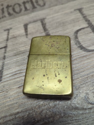 Vintage brass marlboro zippo - marlboro,