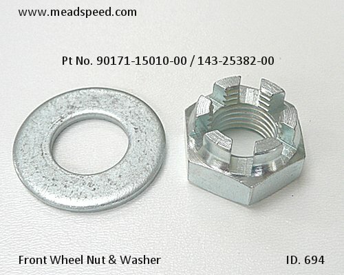 Front wheel castle nut - front,