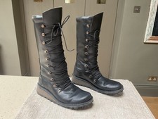 Fly Unusual Lace Up Black