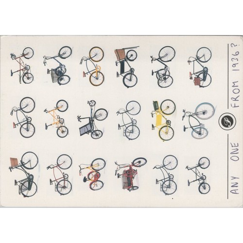 Postcard bicycle designs - bicycle,