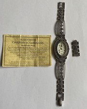 BROOKS & BENTLEY, Sterling Siver & Marcasite, “The Florentine” Ladies Watch