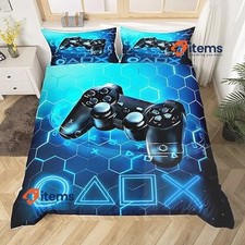 Homemissing Gaming Duvet Cover Kids 220 x 240 cm Blue