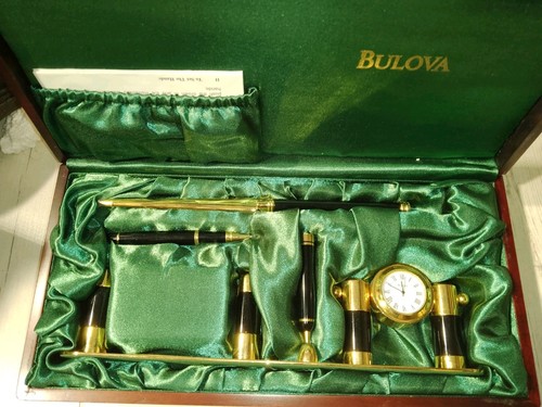 Vintage bulova clock pen - bulova, desk