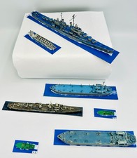 7x 1:700 Scale WWII U.S. Ships/Destroyer/Landing Ships  *.Painted*