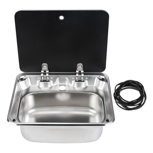 Stainless steel campervan sink - stainless,