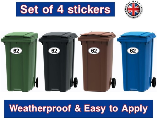 Wheelie bin house number - wheelie,